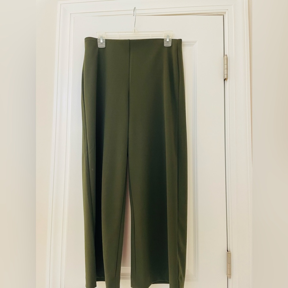 Green Cropped Loft Dress Pants